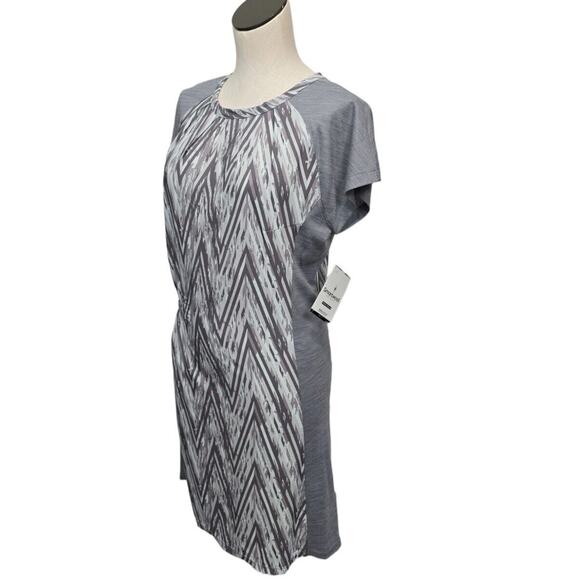 NWT Smartwool‎ Merino Wool Sport Short Sleeve Dress Womens Small Gray Zig Zag - Picture 8 of 13